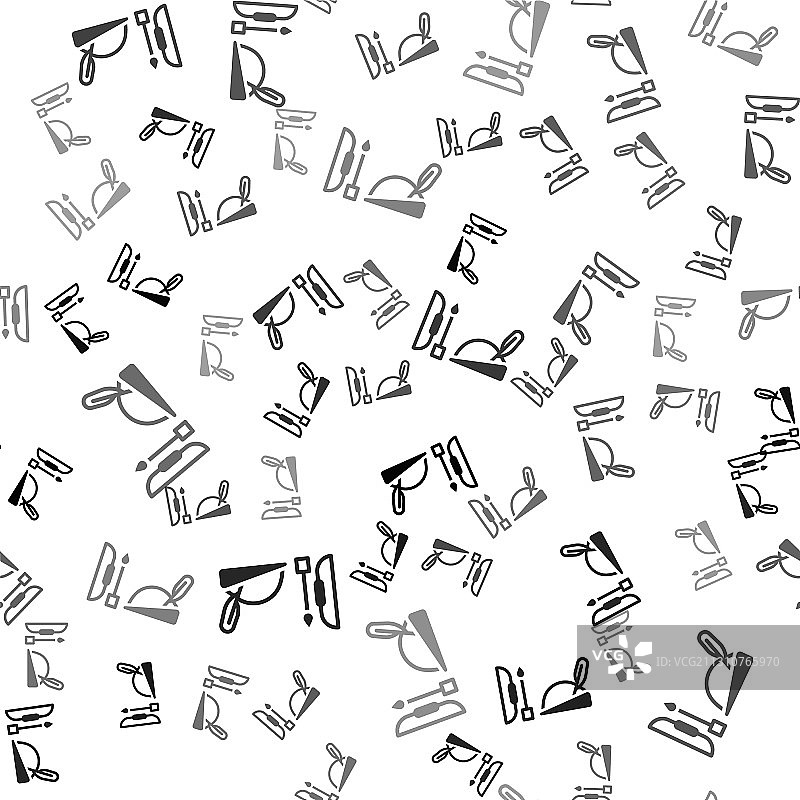 带羽毛弓箭的黑色罗宾汉帽子图片素材