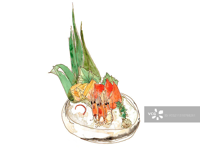 手绘寿司图片素材