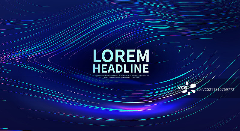 矢量流动线条科技感背景海报图片素材