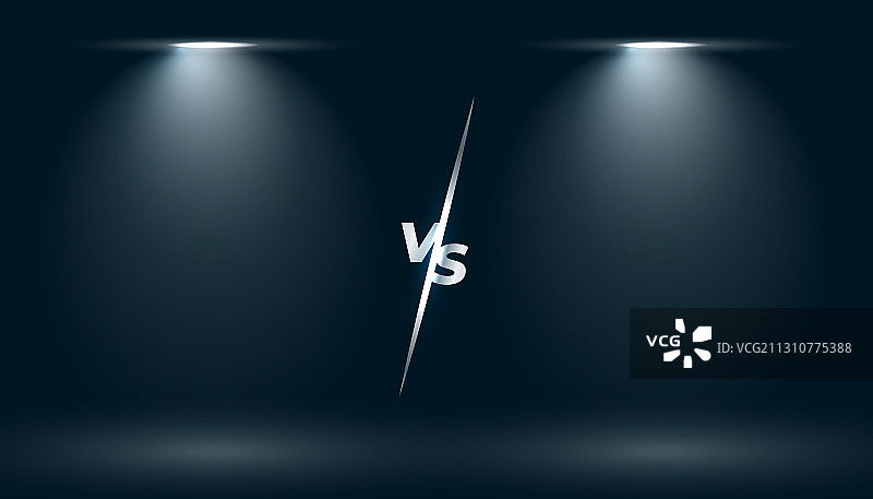 具有双重聚光灯效果的对战屏幕图片素材