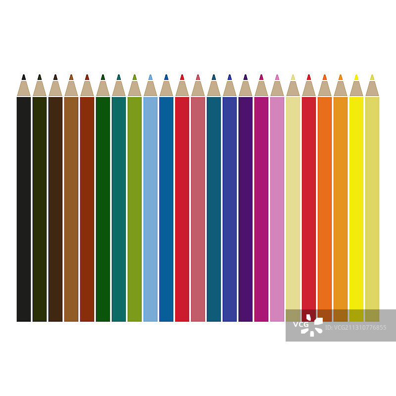 彩色铅笔简约套装图片素材