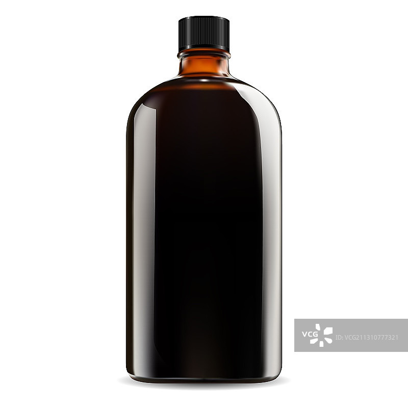 棕色玻璃瓶化妆品医用糖浆罐图片素材
