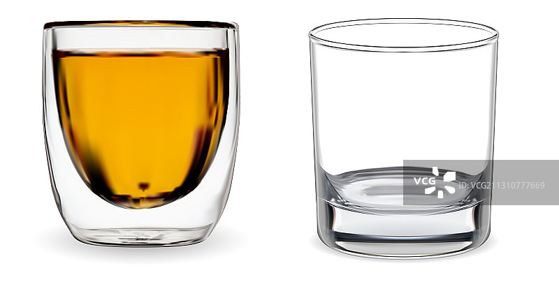 透明波旁威士忌酒杯图片素材
