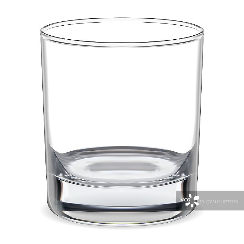透明的空威士忌玻璃杯图片素材