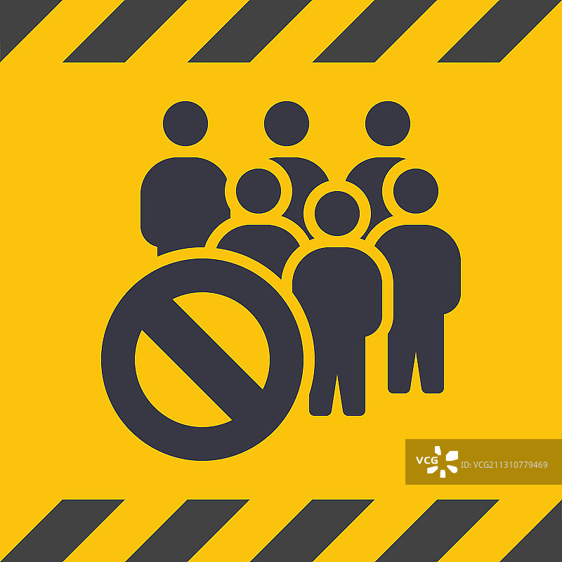 带有欧元的社交距离黄色警示标志图片素材