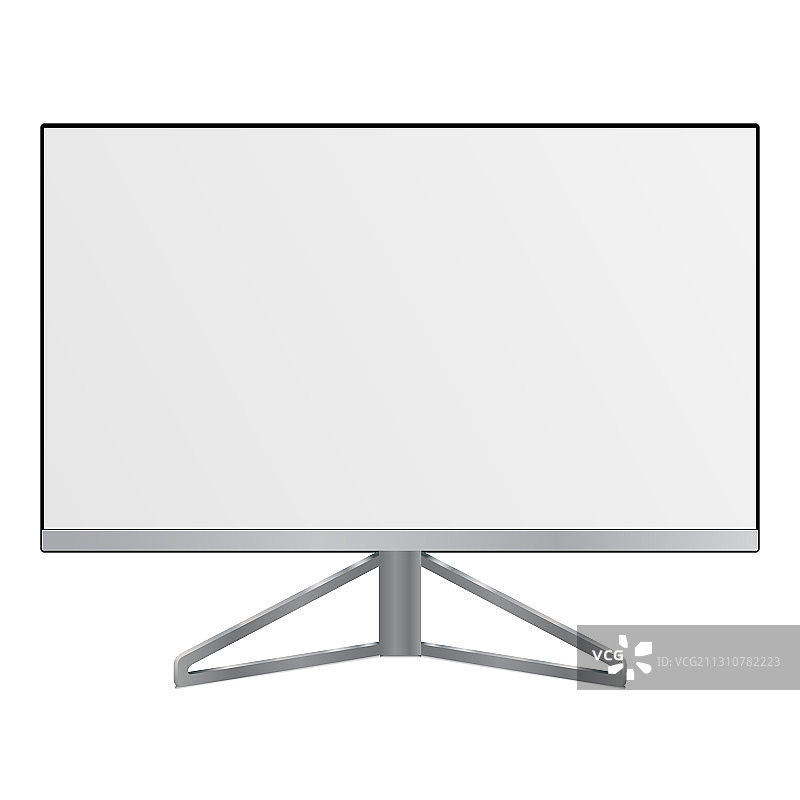 显示器模型桌面电脑屏幕空白显示图片素材