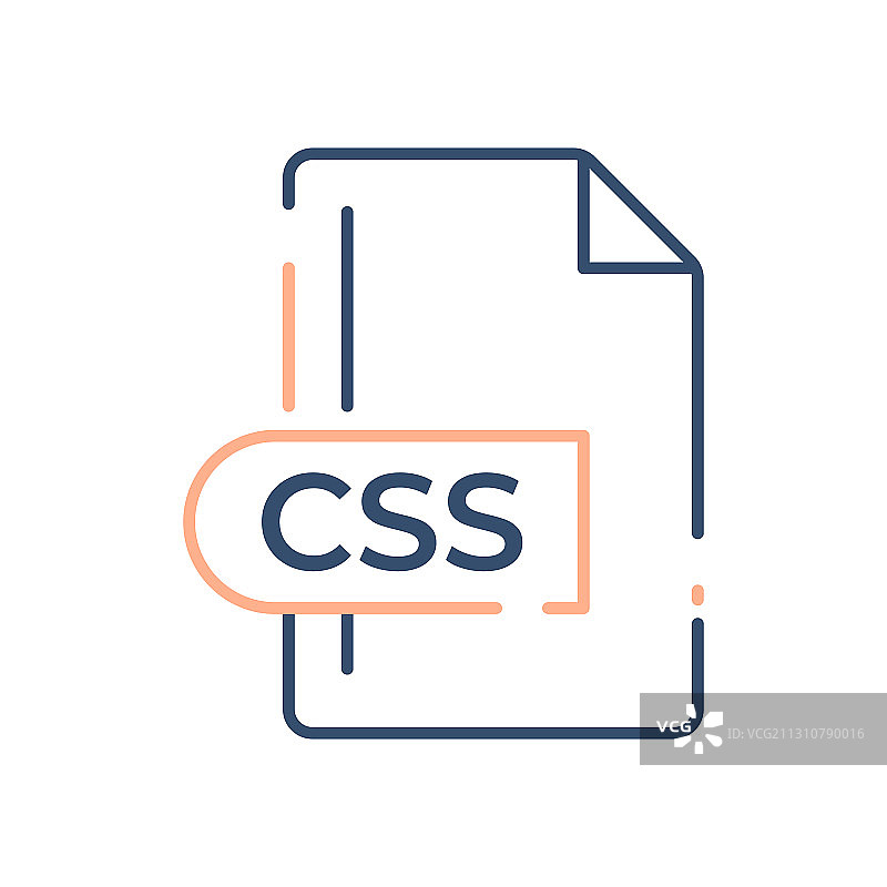 CSS文件格式图标CSS扩展线图标图片素材