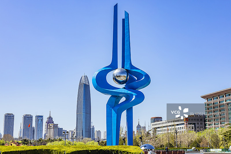 济南泉城广场泉标图片素材