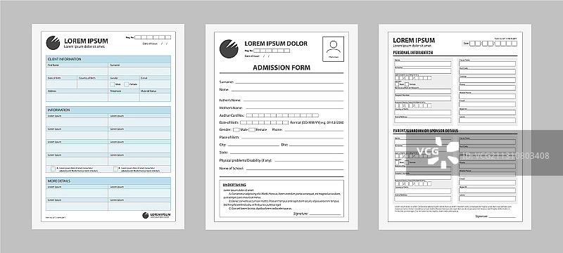 成套申请表图片素材
