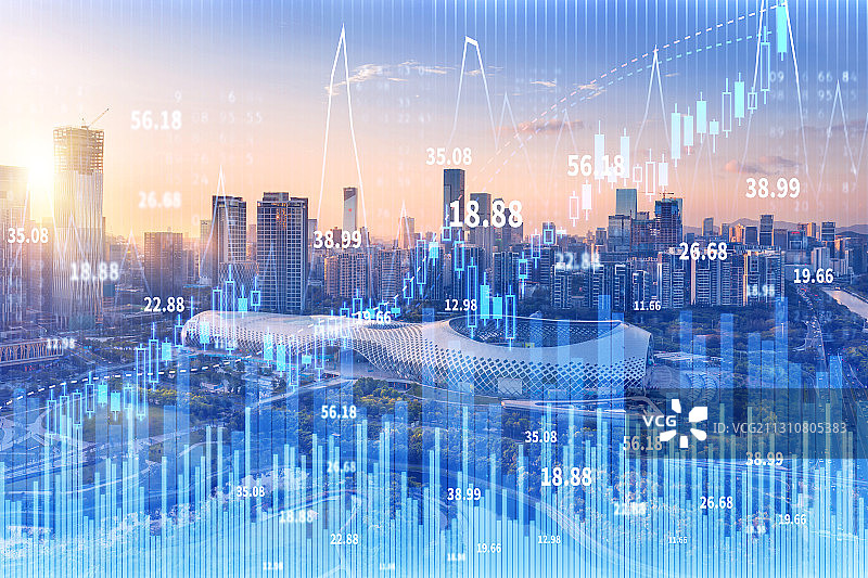 广东省深圳市南山区城市天际线展板图片素材