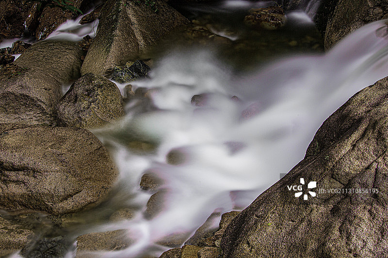 黄山温泉谷瀑布图片素材