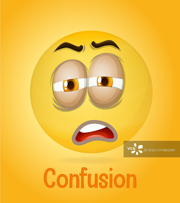 带有描述的困惑表情符号图片素材