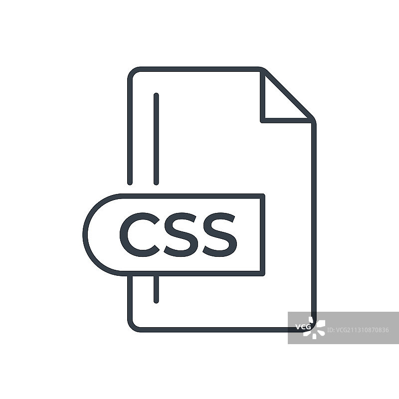 CSS文件格式图标CSS扩展线图标图片素材
