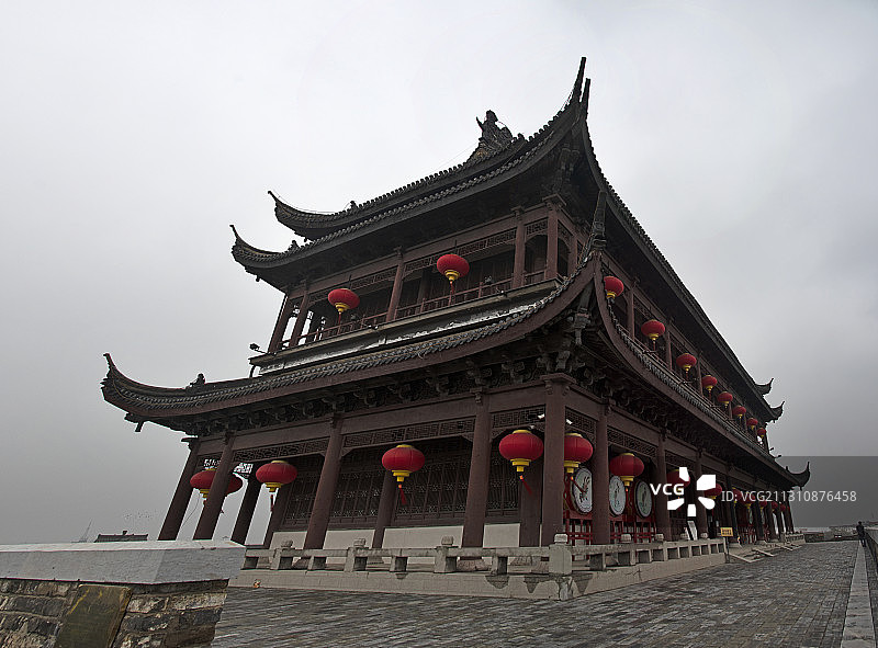 中国最大的鼓楼:安徽滁州市凤阳县明中都鼓楼图片素材