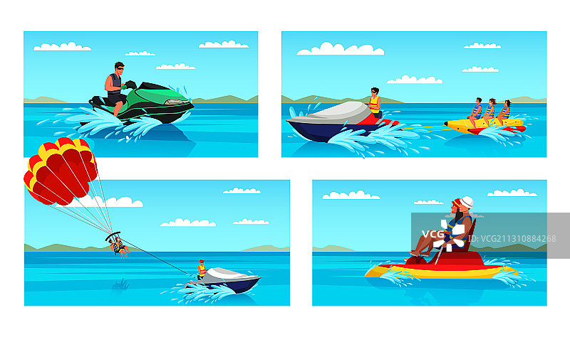 夏季水上乐园极限娱乐项目图片素材