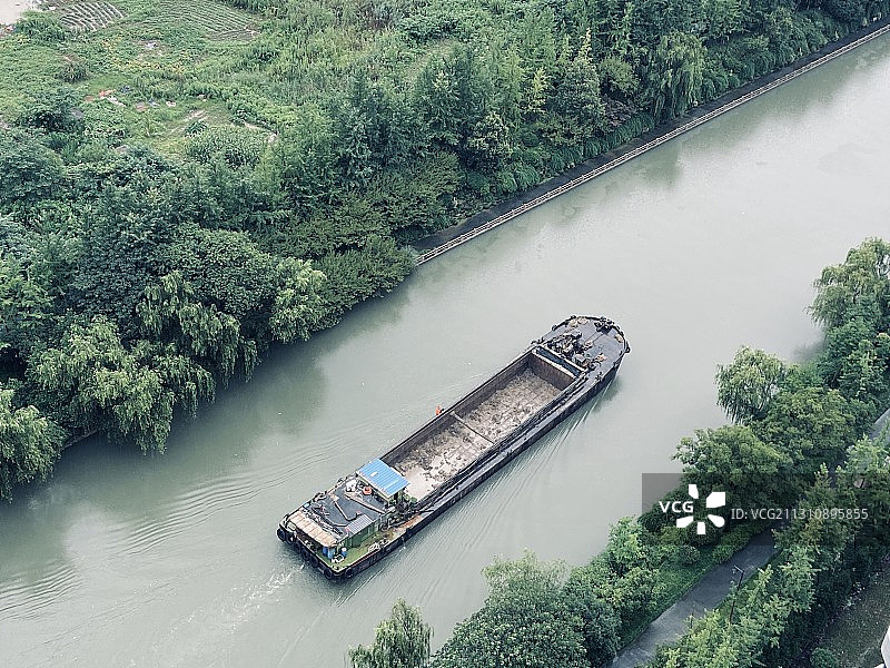 运河上的驳船图片素材