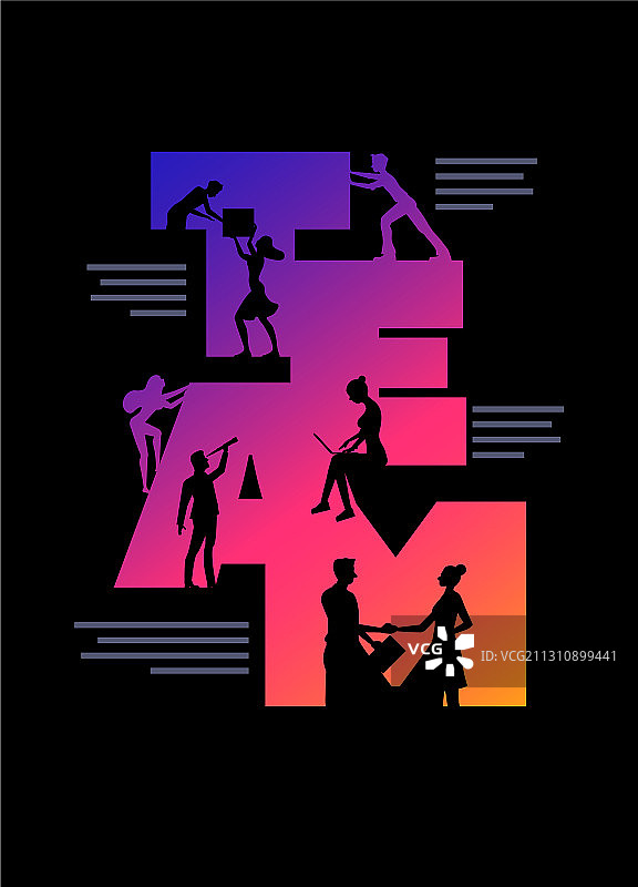 商务团队概念海报设计模板图片素材