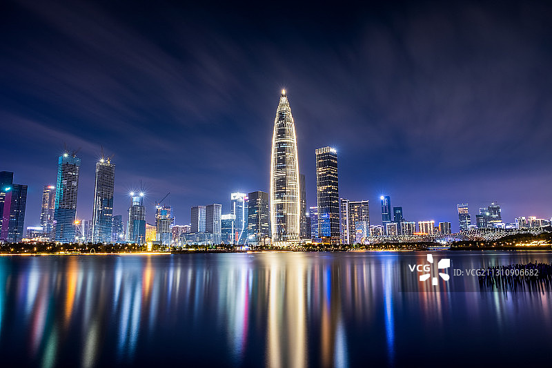 深圳人才公园夜景图片素材
