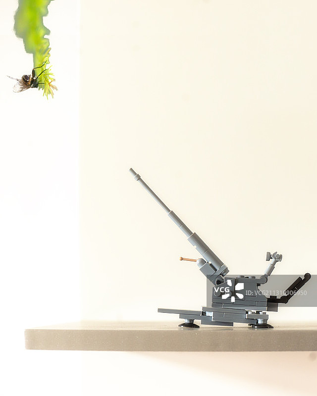 支起大炮打蚊子图片素材