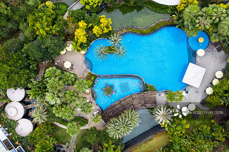 温泉园林景观图片素材