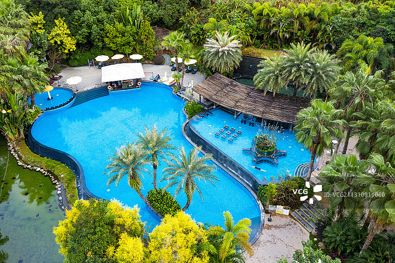 温泉园林景观图片素材