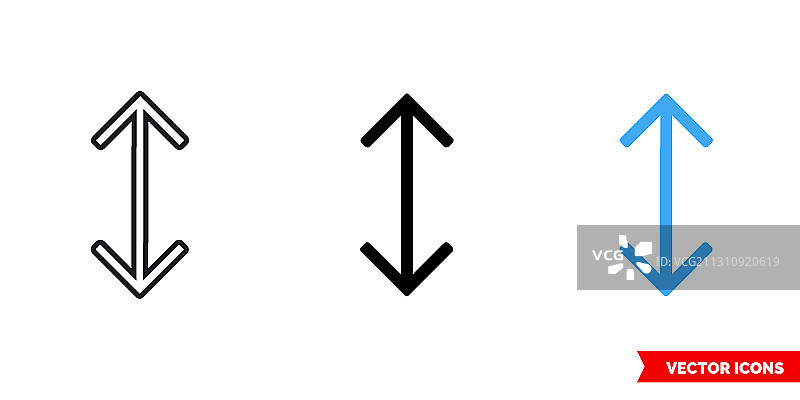 调整大小图标3种类型隔离标志图片素材