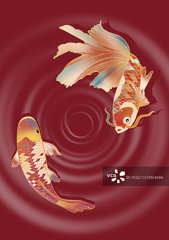 国潮风锦鲤图片素材