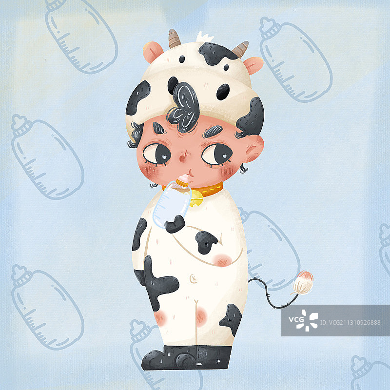 喝牛奶图片素材