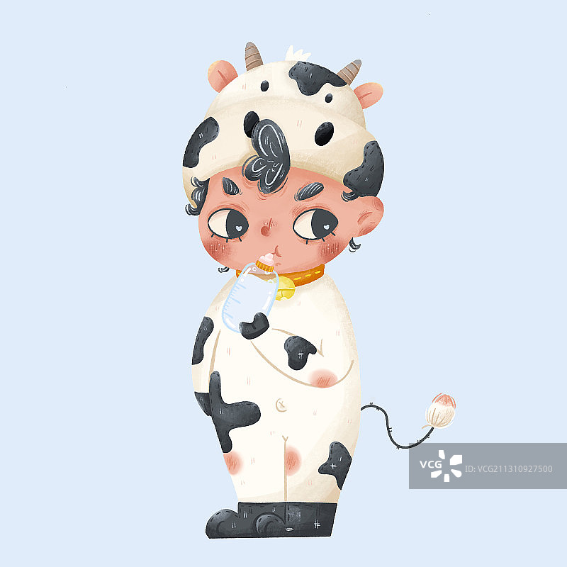 喝牛奶图片素材