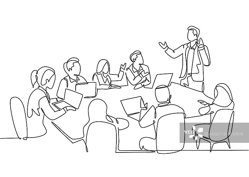 单一商业培训和演示概念图片素材