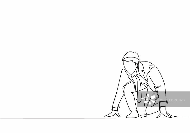 单人商业跑步比赛概念图片素材