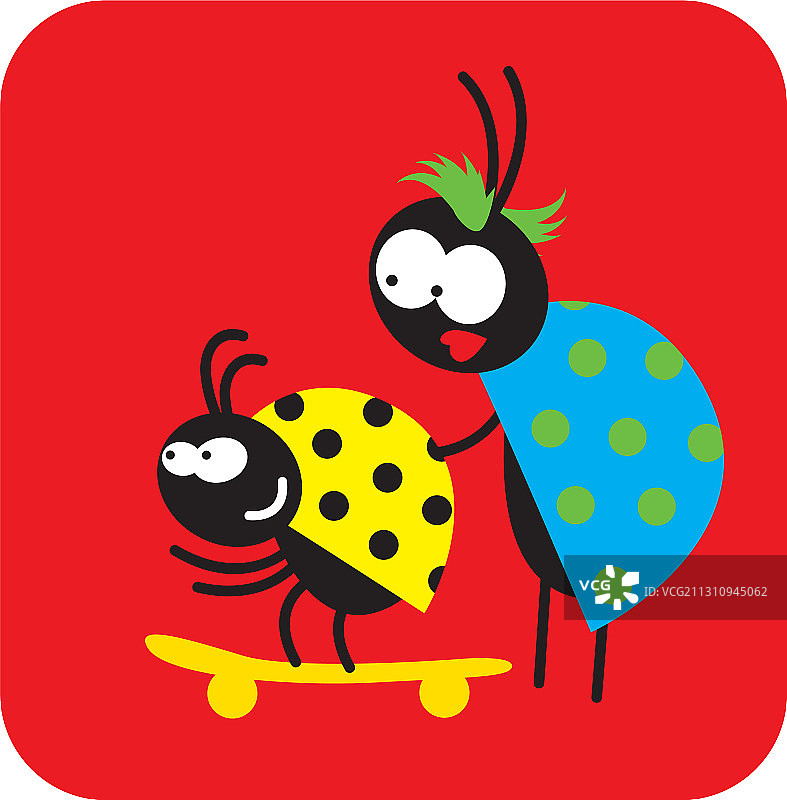 青少年甲虫学习滑冰图片素材