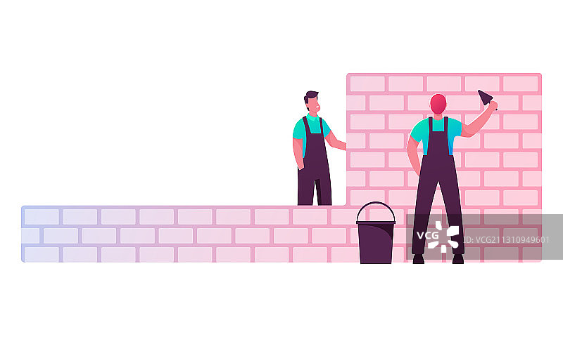 身穿制服的男建筑工人图片素材