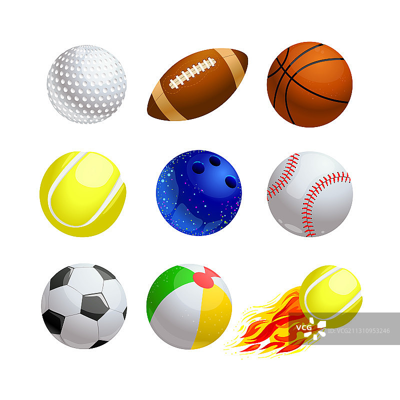 卡通运动休闲球类（高尔夫）图片素材