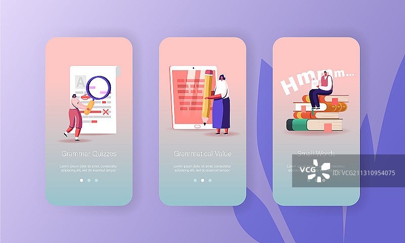 校对语法测试移动应用页面图片素材