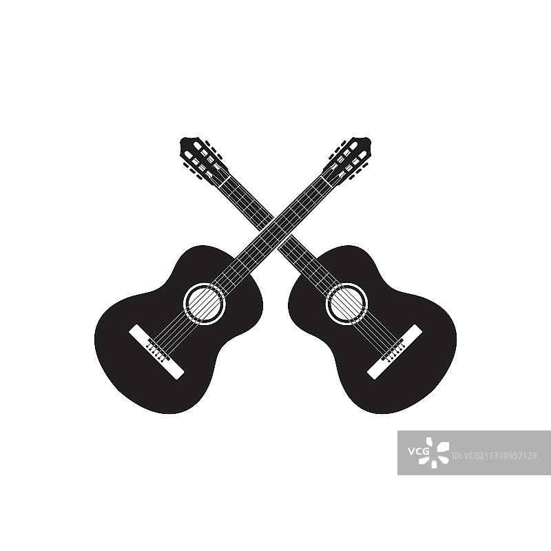 原声吉他十字架设计图片素材