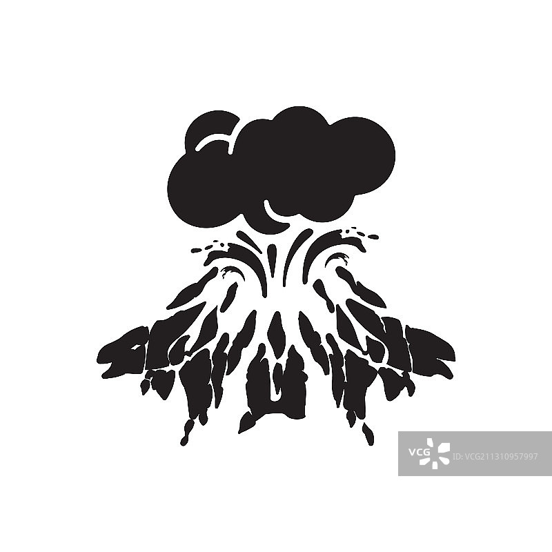 火山喷发图标图片素材