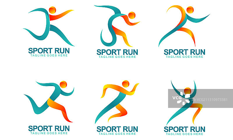 跑步运动标志图片素材