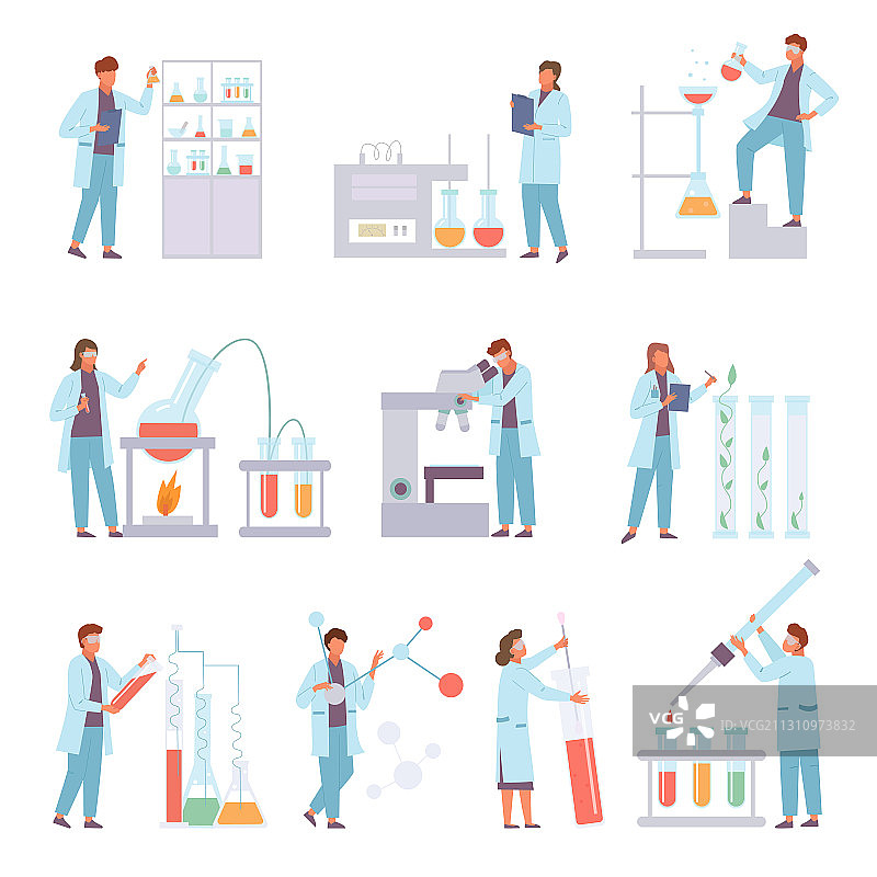 科学家生化实验室研究图片素材
