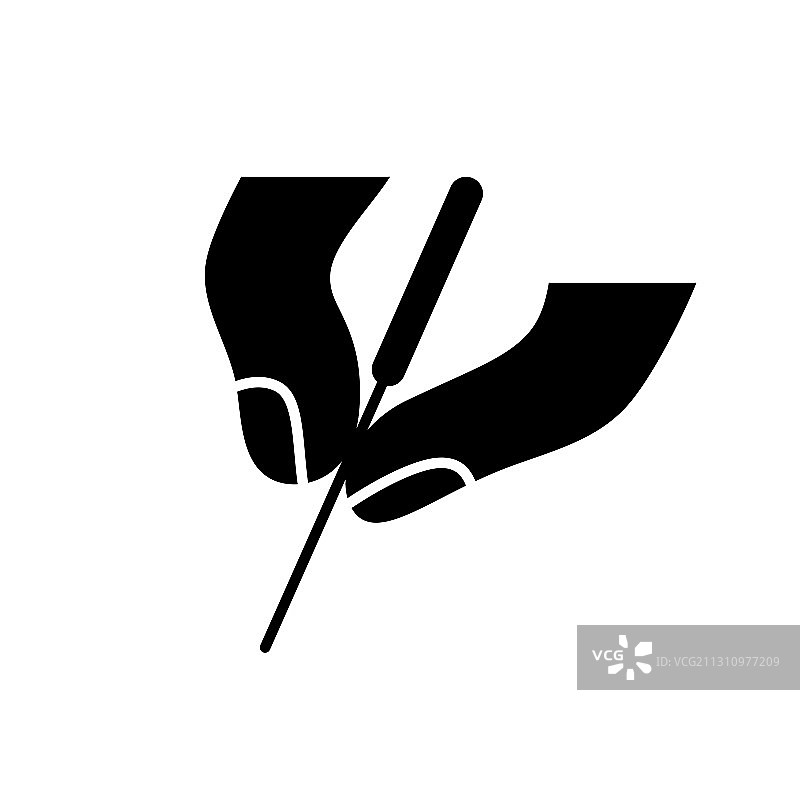 镂空针灸标志轮廓图标图片素材