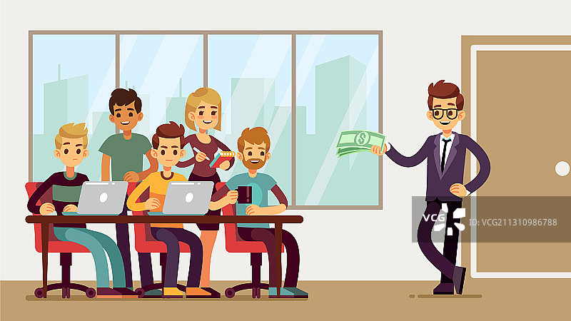 团队寻找投资者，商人进行投资图片素材