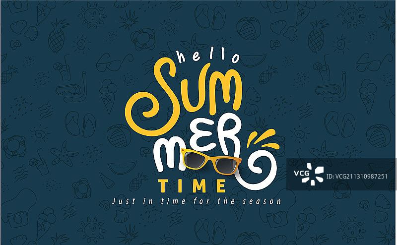 夏季笔刷字作品图片素材