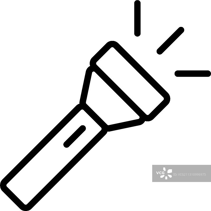 手电筒线性图标图片素材