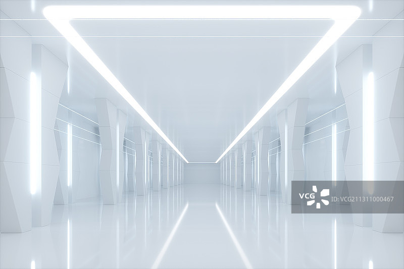 3D现代抽象几何空间背景图片素材