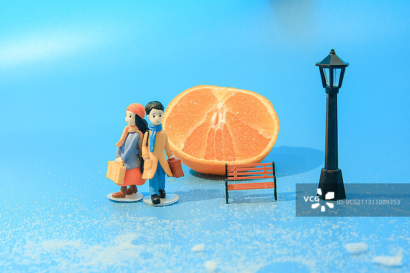 雪中浪漫图片素材