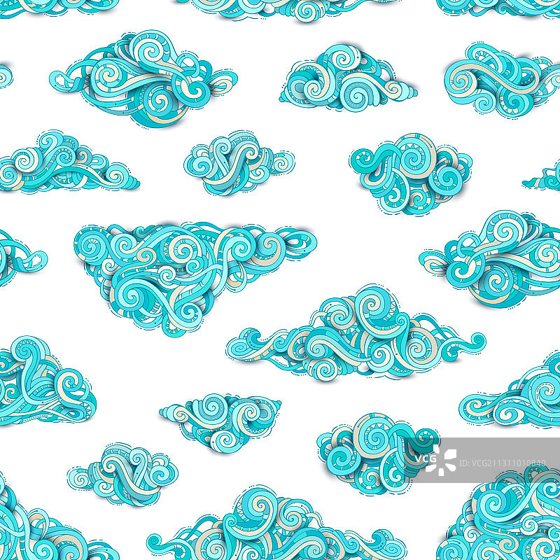 无缝云朵图案图片素材