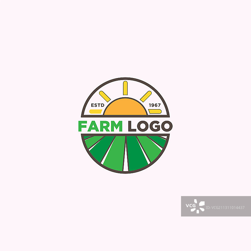 农场logo设计现代模板图片素材