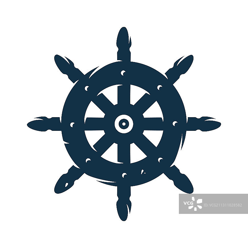 航海掌舵剪影图片素材