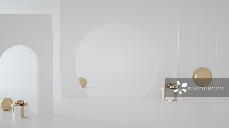 极简3D电商渲染模拟场景产品展台创意图图片素材