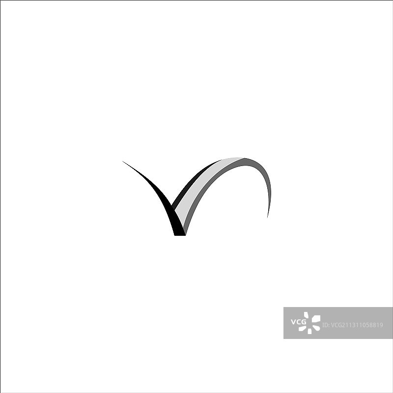 首字母V或VV Logo设计模板图片素材